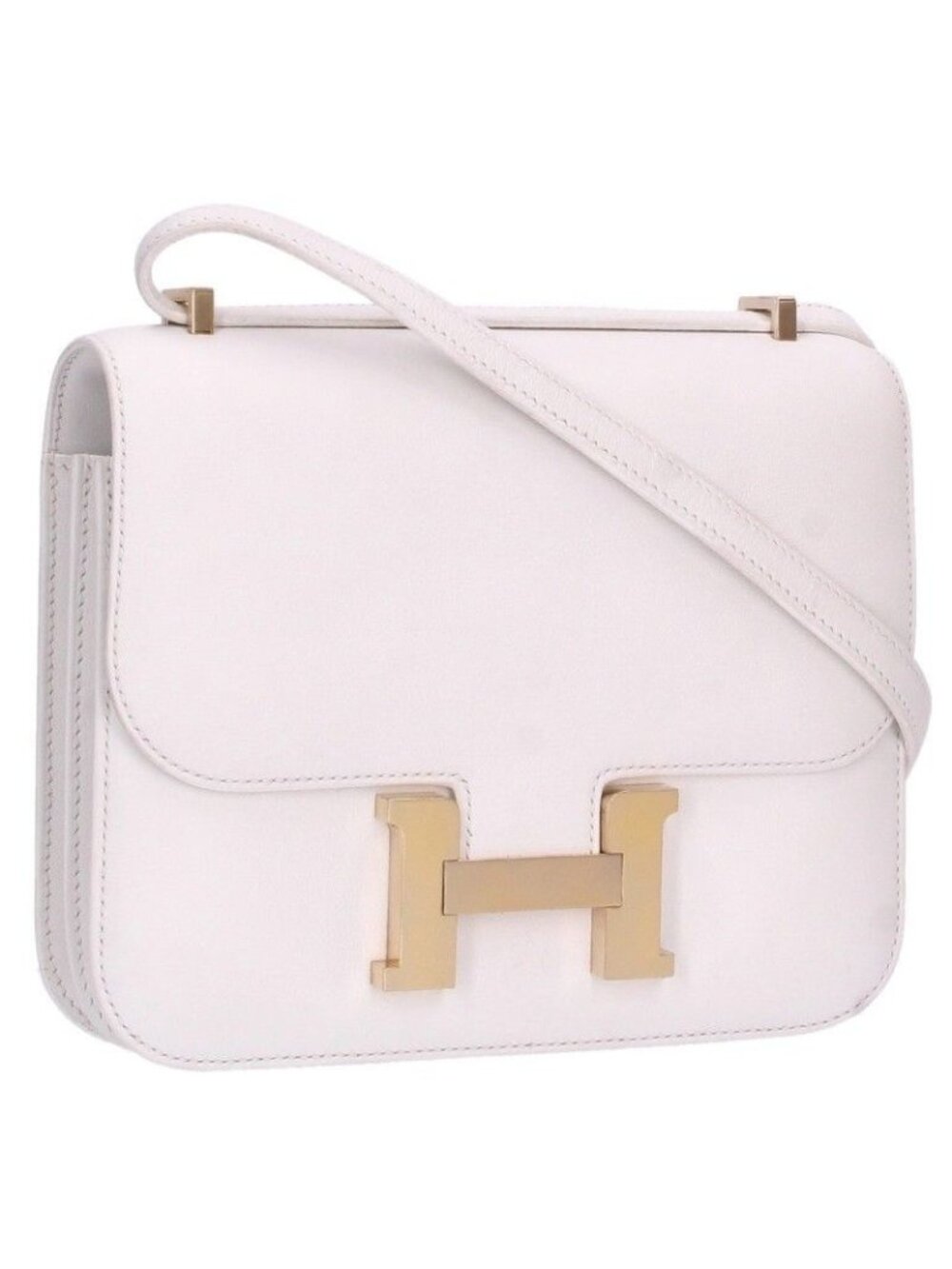 Hermes Constance 3 Mini 18 Swift New White Shoulder Bag